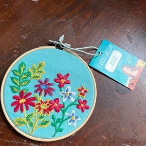 Floral Embroidery Hoop Art